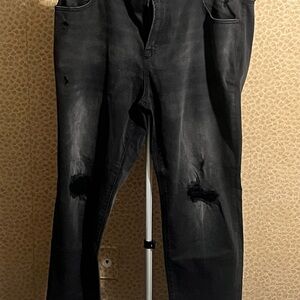 Aeropostale Athletic Skinny Men's Black Distressed Jeans